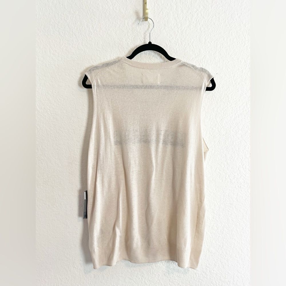 Zadig & Voltaire Nida Mon Amour Sweater vest in cream top Large - Picture 8 of 13